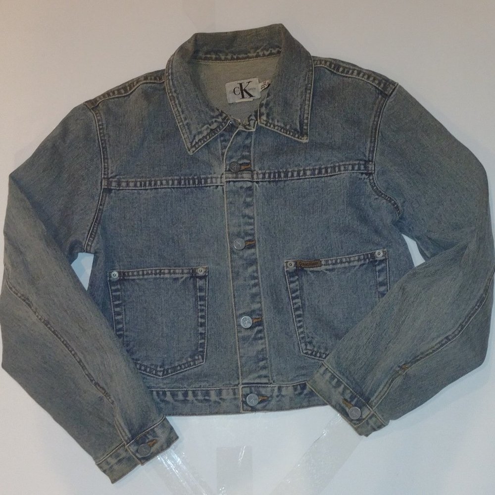 Vintage Calvin Klein Jeans Women's Jean Jacket Size Medium. Retro 90's Y2K